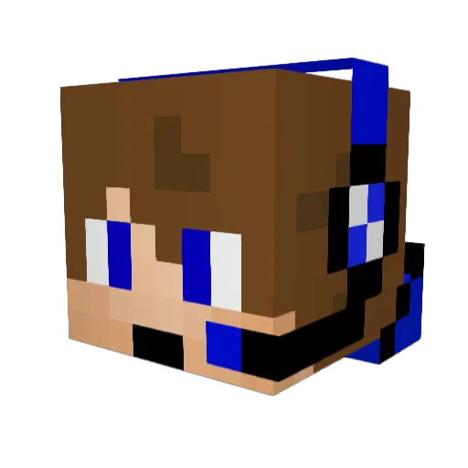 Keller365 Minecraft avatar head, 3D render