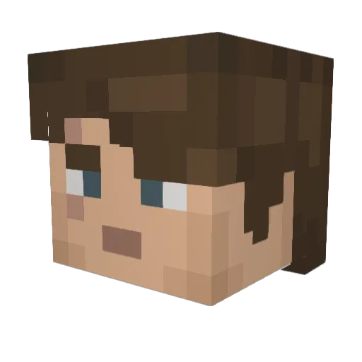 Keller900 Minecraft avatar head, 3D render
