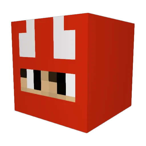 Kellerdude Minecraft avatar head, 3D render