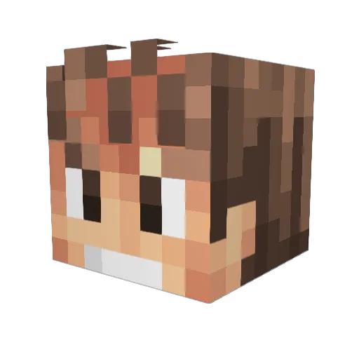 Kelleron Minecraft avatar head, 3D render
