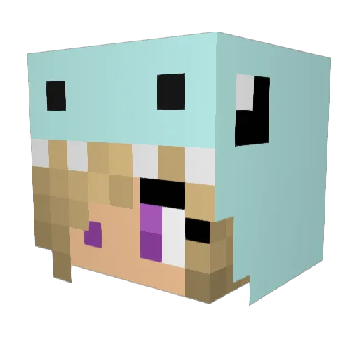 KelliWeber Minecraft avatar head, 3D render