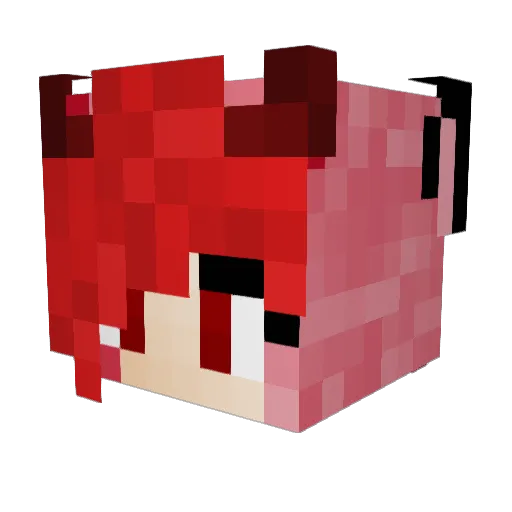 KellieJB Minecraft avatar head, 3D render