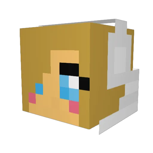 Kellilynn Minecraft avatar head, 3D render