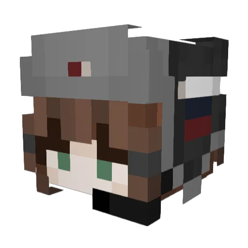 Kellmiser Minecraft avatar head, 3D render