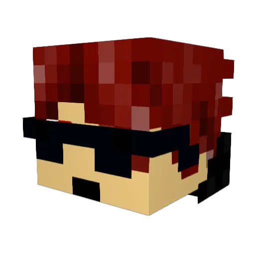 Kellmoe Minecraft avatar head, 3D render