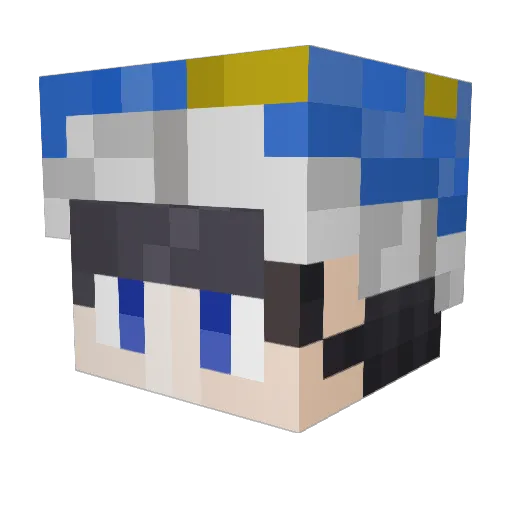 Kelloin Minecraft avatar head, 3D render