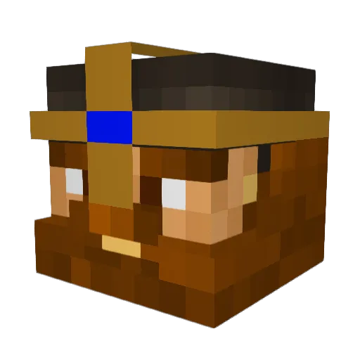 Kellvak Minecraft avatar head, 3D render