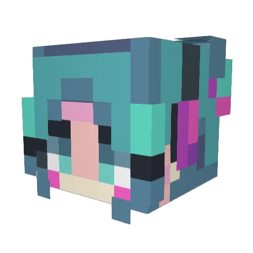 KellyCakes36 Minecraft avatar head, 3D render