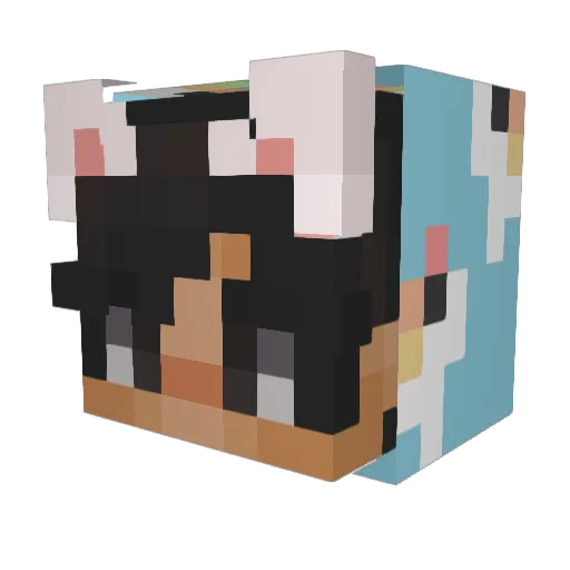 KellySchreck Minecraft avatar head, 3D render