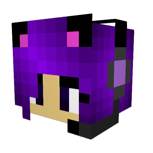 Kelly_fox Minecraft avatar head, 3D render