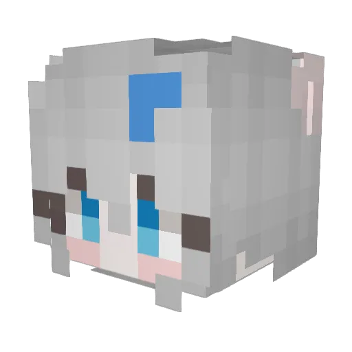 Kellyor Minecraft avatar head, 3D render