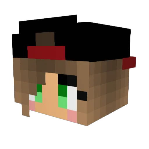 KellyplayMC Minecraft avatar head, 3D render