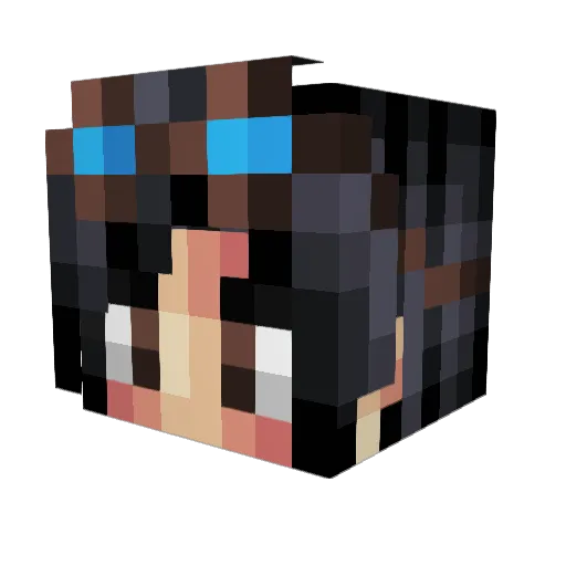 KellyrelliM Minecraft avatar head, 3D render