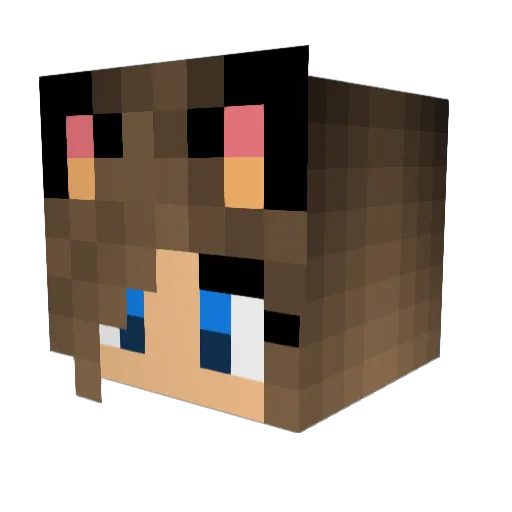 Kellzee Minecraft avatar head, 3D render