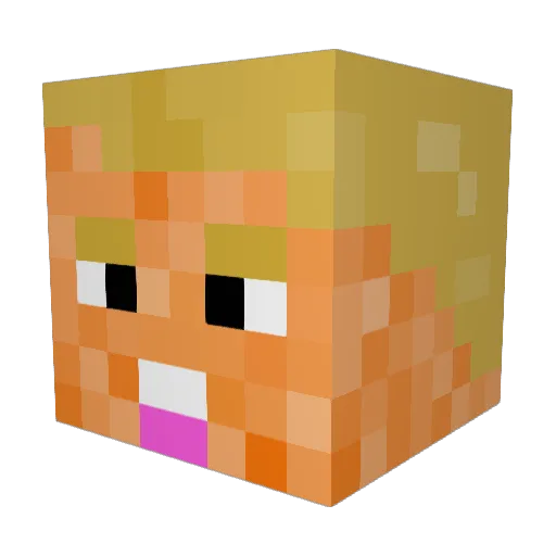 Kelodan Minecraft avatar head, 3D render