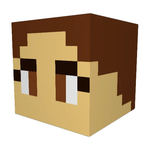 Kelola_ Minecraft avatar head, 3D render