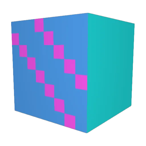Kelpexo Minecraft avatar head, 3D render