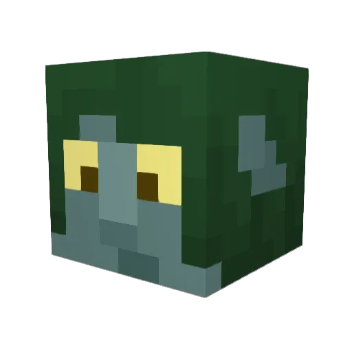Kelpilox Minecraft avatar head, 3D render