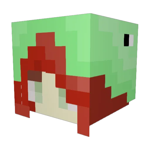 Kelps_ Minecraft avatar head, 3D render