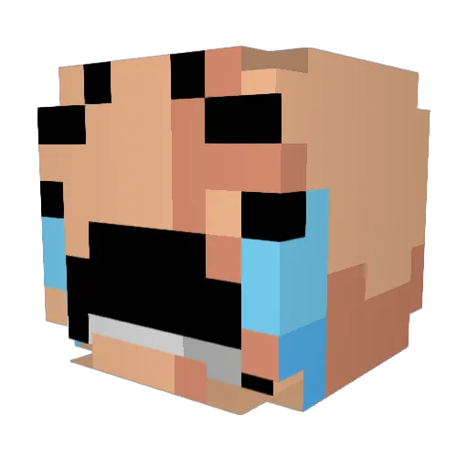 Kelptic Minecraft avatar head, 3D render