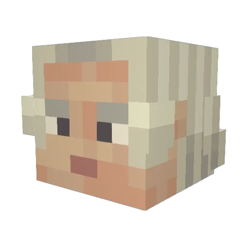 Kelpy_101 Minecraft avatar head, 3D render