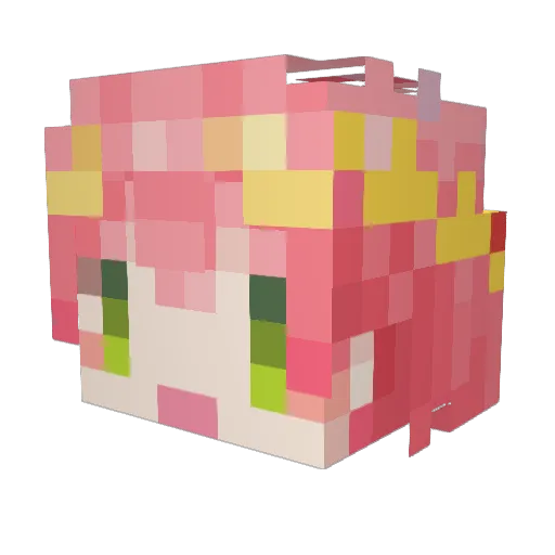 Kelqie Minecraft avatar head, 3D render