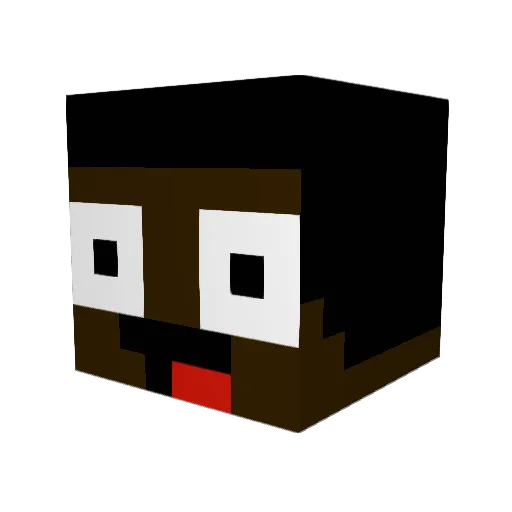 Kels Minecraft avatar head, 3D render