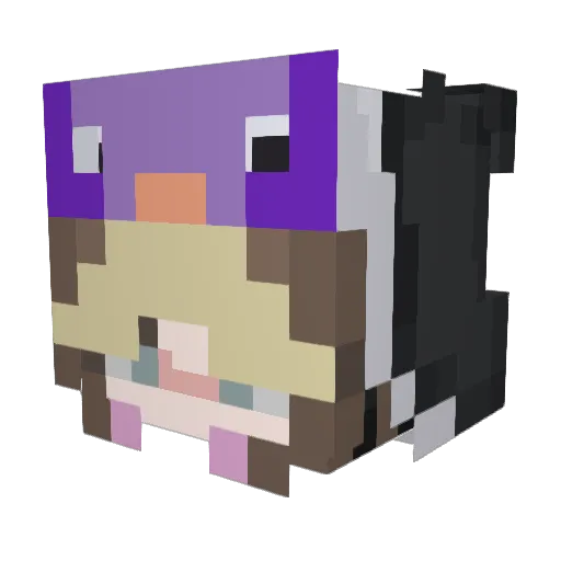 Kelsaco Minecraft avatar head, 3D render