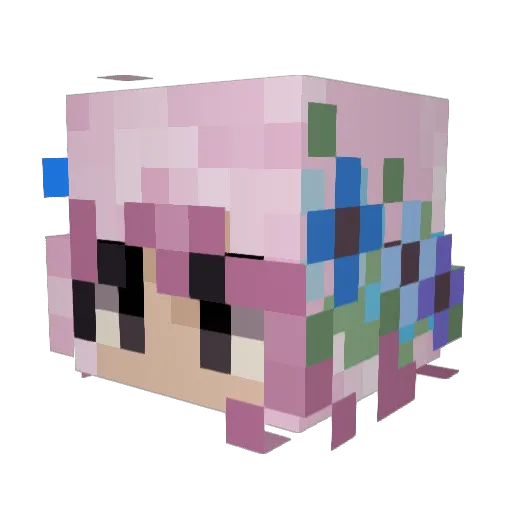 Kelscifer Minecraft avatar head, 3D render