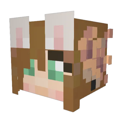 KelseyJam Minecraft avatar head, 3D render