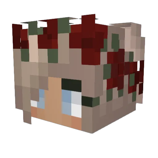 Kelseyym Minecraft avatar head, 3D render