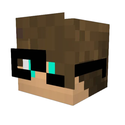Kelshazam Minecraft avatar head, 3D render