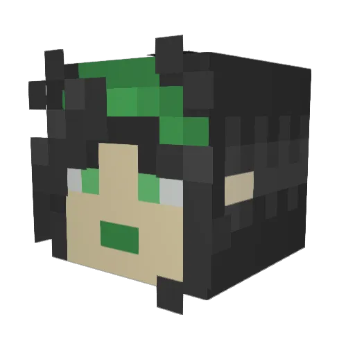 Kelslen Minecraft avatar head, 3D render