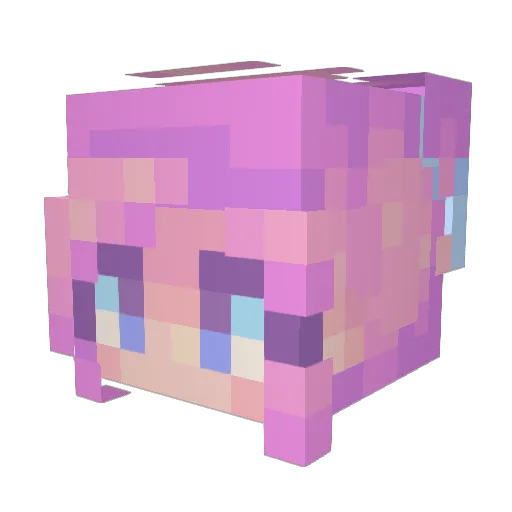 Kelsmels2 Minecraft avatar head, 3D render