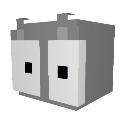 Kelsnaps Minecraft avatar head, 3D render
