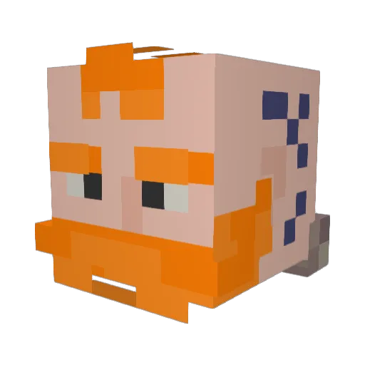 Kelthonar Minecraft avatar head, 3D render