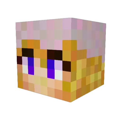 Keluna Minecraft avatar head, 3D render
