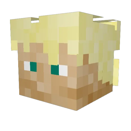 Kelvin21 Minecraft avatar head, 3D render