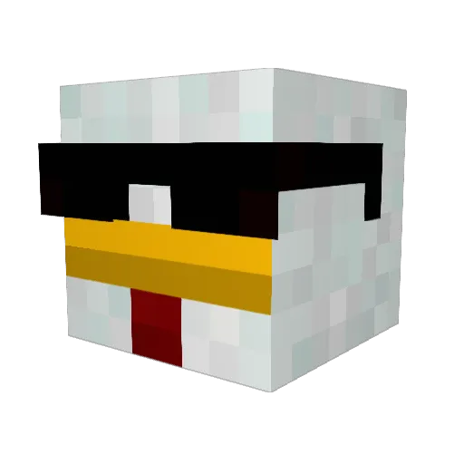 KelvinFC Minecraft avatar head, 3D render