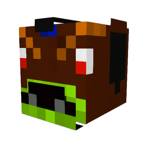 KelvinTheThird Minecraft avatar head, 3D render