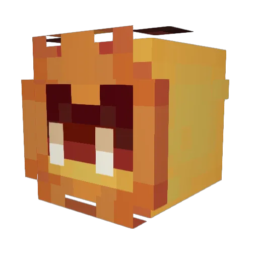 Kelycat Minecraft avatar head, 3D render
