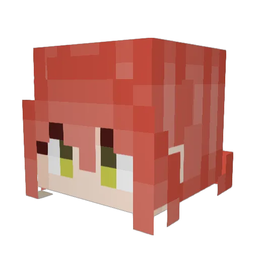 KemAQ Minecraft avatar head, 3D render
