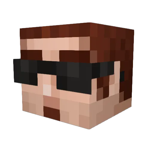 KemaMada Minecraft avatar head, 3D render
