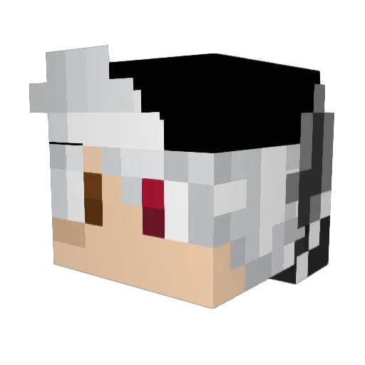 Kemada_ Minecraft avatar head, 3D render