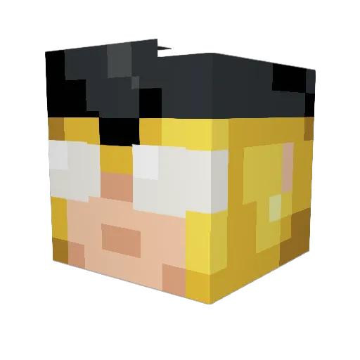 Kemalikun Minecraft avatar head, 3D render