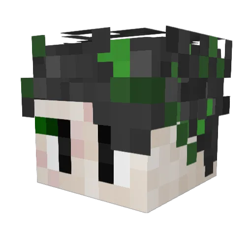 Kemaris Minecraft avatar head, 3D render