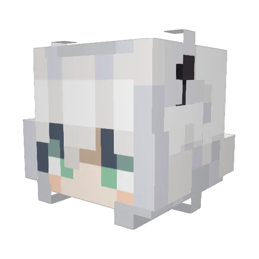 Kemasu Minecraft avatar head, 3D render