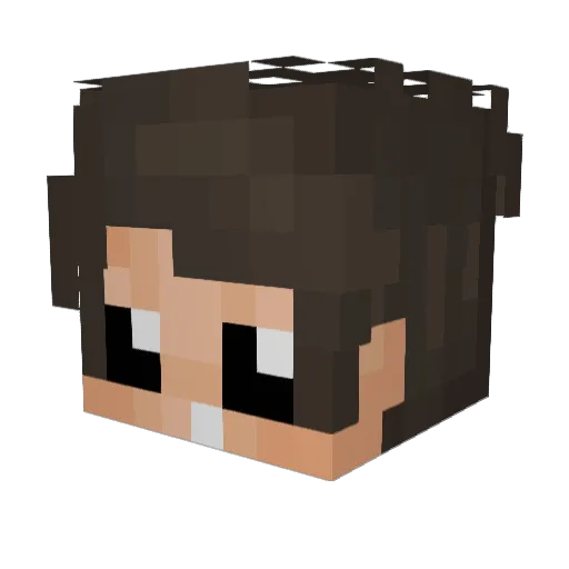 Kemeber Minecraft avatar head, 3D render