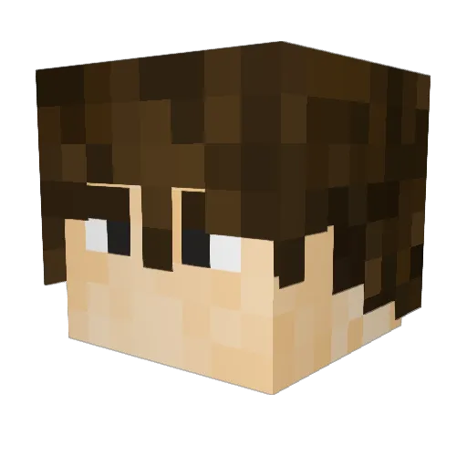 Kemical_Green Minecraft avatar head, 3D render