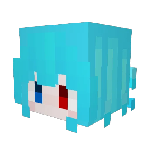 Kemin_Sky Minecraft avatar head, 3D render